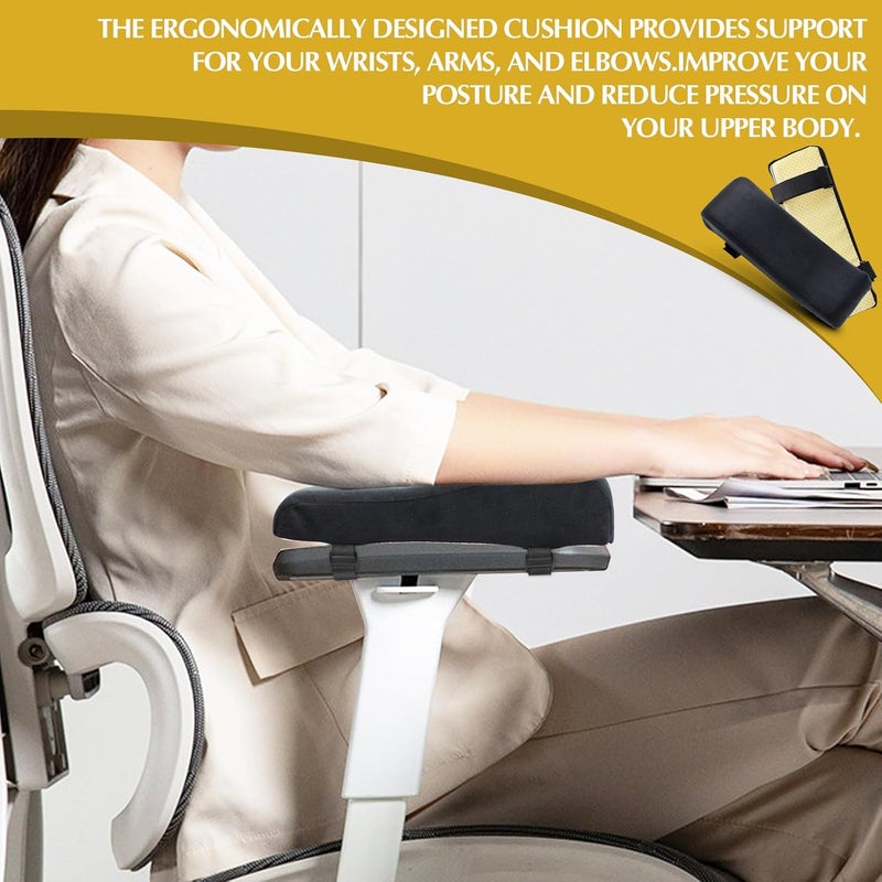 Ysks'hf Office Chair arm Pads,Ergonomic Chair Cushion Help Your arm Rest,Office Chair armrest Cover is Suitable for Computer Chair armrest Pads, Wheelchair armrest Pads(2pcs) - Image 5